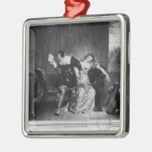 Szene des Buchstaben des Cousins Silbernes Ornament (Links)