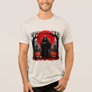 Szene des Sensenmannes Tri-Blend Shirt