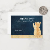 Szene einer Katze Vielen Dank Mitteilungskarte (Vorderseite/Rückseite Beispiel)