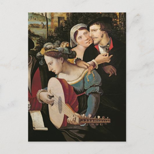 Szene Galante am Tor von Paris Postkarte (Vorderseite)