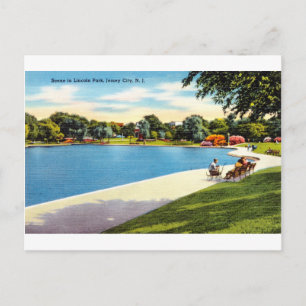 Szene im Lincoln Park, Jersey City, New Jersey Postkarte