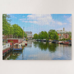 Szene in Amsterdam, Niederlande Puzzle