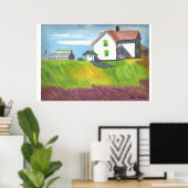 Szene in Aquarellfarben Poster (Heimbüro)