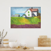 Szene in Aquarellfarben Poster (Küche)