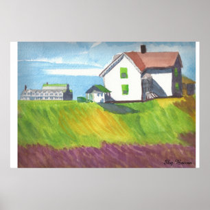 Szene in Aquarellfarben Poster