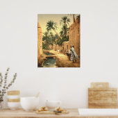 Szene in der algerischen Straße in der alten Biskr Poster (Küche)