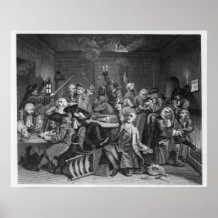 Szene in einem Gaming House Poster