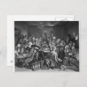 Szene in einem Gaming House Postkarte (Vorne/Hinten)