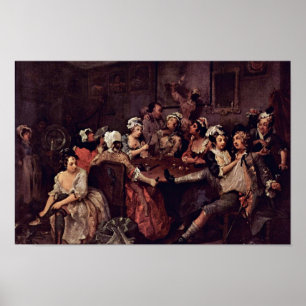 Szene in einer Taverne "durch Hogarth William Poster