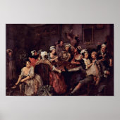 Szene in einer Taverne " von Hogarth William Poster (Vorne)