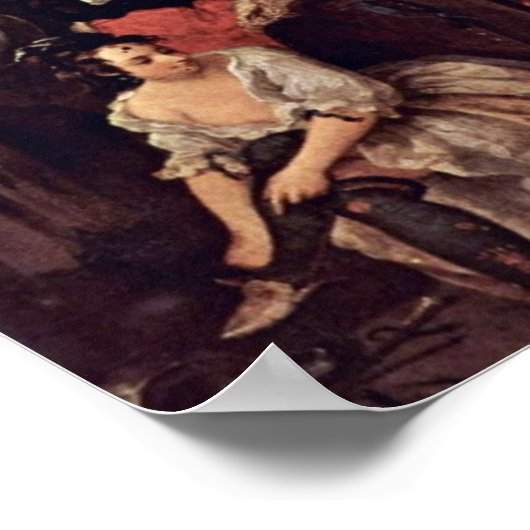 Szene in einer Taverne " von Hogarth William Poster (Ecke)