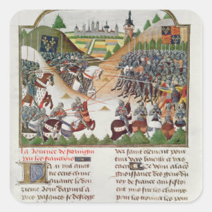Szene Kampfes f.183 Franc 2691, durch Jehan Quadratischer Aufkleber