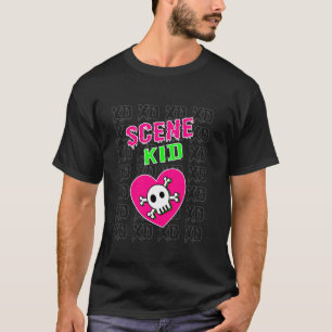 Szene-Kind Neon-Schädel XD T-Shirt