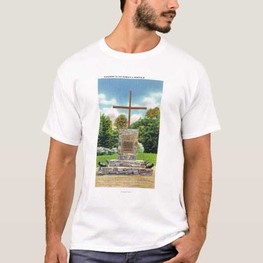 Szene Marquis de Montcalm Monument T-Shirt (Vorderseite)