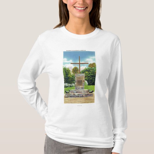 Szene Marquis de Montcalm Monument T-Shirt (Vorderseite)