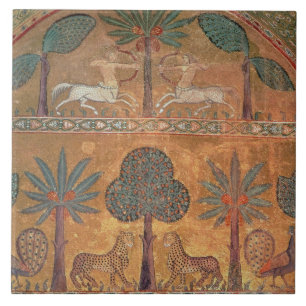 Szene mit Zentauren, vom Raum von König Ruggero Fliese