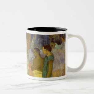 Szene Paul Gauguins   von Tahitian Leben, 1896 Zweifarbige Tasse