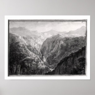 Szene vom Gasthaus an der Brücke des Teufels mit Poster