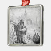 Szene 'vom Raureif des alten Mariner Silbernes Ornament (Links)