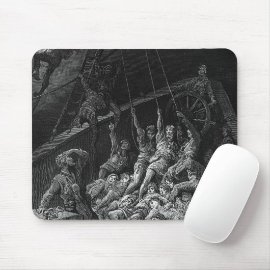 Szene "vom Raureif des alten Seemannes" 2 Mousepad (Mit Mouse)