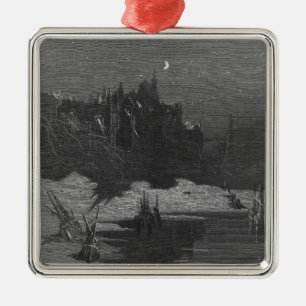 Szene "vom Raureif des alten Seemannes" 4 Ornament Aus Metall