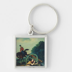 Szene von den 1812 Franco-Russischer Krieg, 1830s Schlüsselanhänger