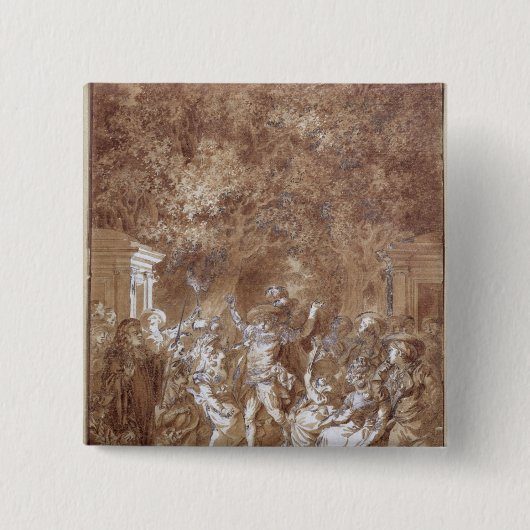 Szene 'von der Heirat von Figaro Button (Vorderseite)