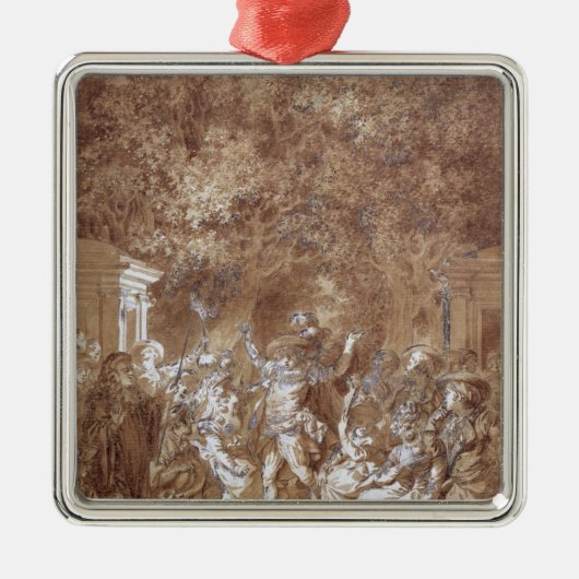 Szene 'von der Heirat von Figaro Silbernes Ornament (Vorne)