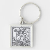 Szene 'von der Navigation von St. Brendan Schlüsselanhänger (Vorne)