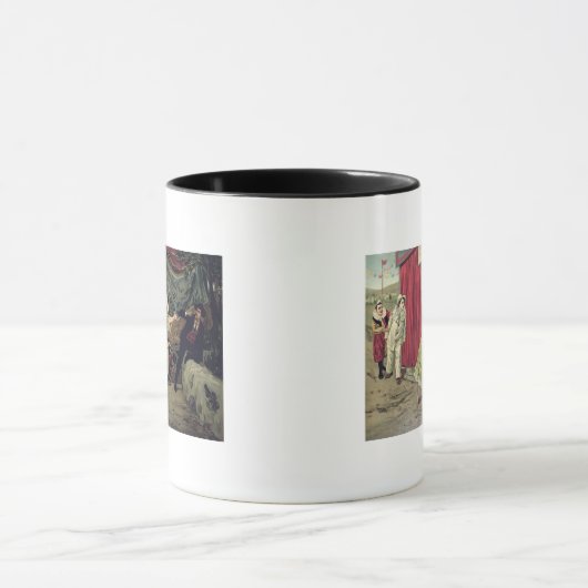 Szene von der Oper 'Pagliacci Tasse (Zentrum)