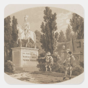 Szene von 'Don Giovanni Quadratischer Aufkleber