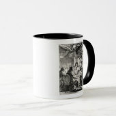 Szene von "L'Ingenu" durch Voltaire Tasse (VorderseiteRechts)
