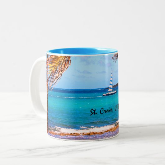 Szene von St. Croix Zweifarbige Tasse (Vorderseite Links)