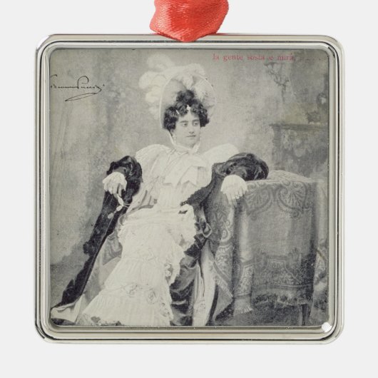 Szene von Tat II der Oper 'La Boheme Silbernes Ornament (Vorne)