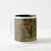 Szene von "Zauberflöte" durch Mozart, 1795 Zweifarbige Tasse (Vorderseite Links)