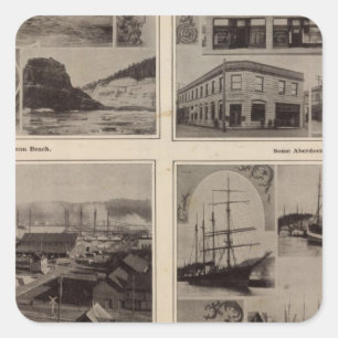 Szenen Aberdeen, Wäsche Quadratischer Aufkleber