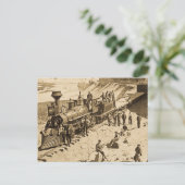 Szenen auf der Gewerkschaft Pazifische Eisenbahn S Postkarte (Stehend Vorderseite)