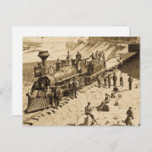 Szenen auf der Gewerkschaft Pazifische Eisenbahn S Postkarte (Vorne/Hinten)