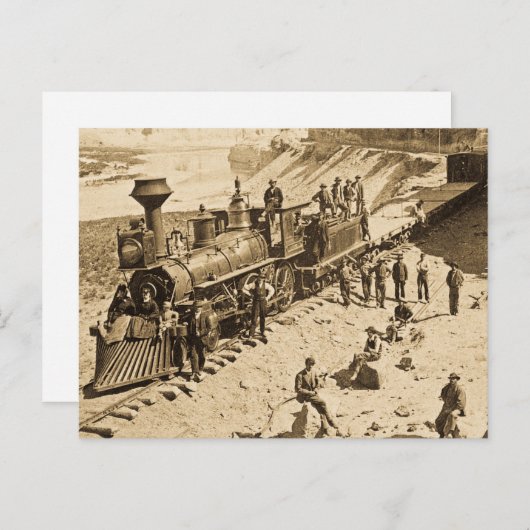 Szenen auf der Gewerkschaft Pazifische Eisenbahn S Postkarte (Vorne/Hinten)