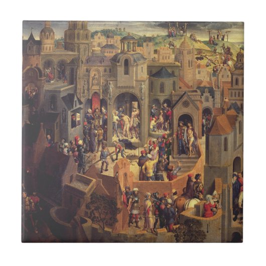 Szenen aus der Kreuzigung Christi Fliese (Vorderseite)