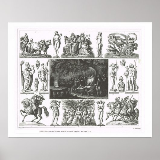 Szenen aus der nordischen und germanischen Mytholo Poster (Vorne)