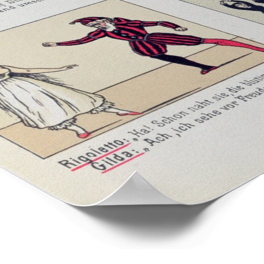 Szenen aus der Oper 'Rigoletto' Poster (Ecke)