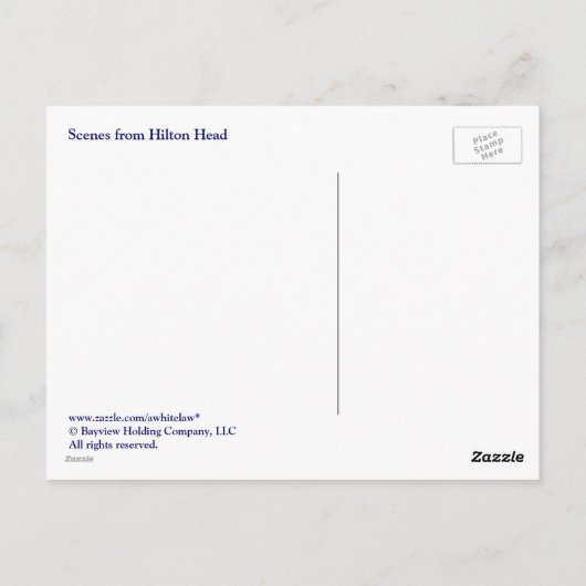 Szenen aus Hilton Head Postkarte (Rückseite)