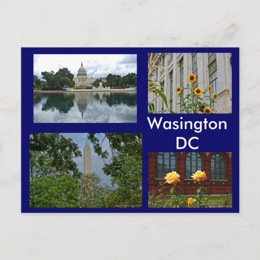Szenen aus Washington DC Postkarte (Vorderseite)