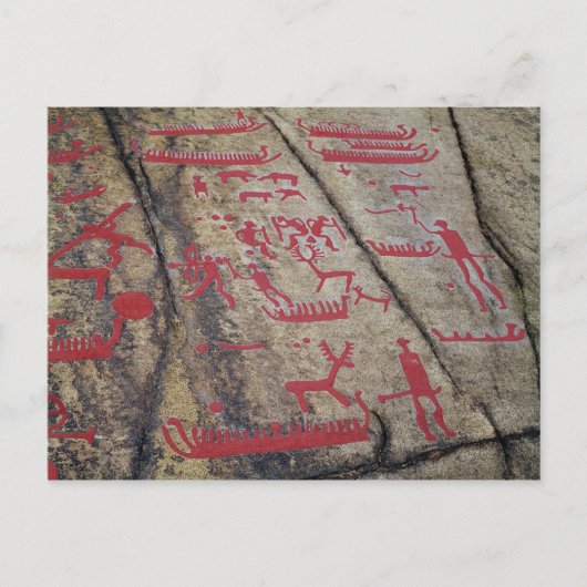 Szenen der Jagd auf Boote und Hirsche Postkarte (Vorderseite)