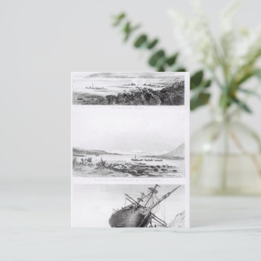 Szenen der Reparatur des "Beagle" Postkarte (Stehend Vorderseite)