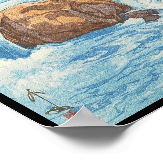 Szenen in den Japanischen Alpen, Kurobe River Yosh Poster (Ecke)