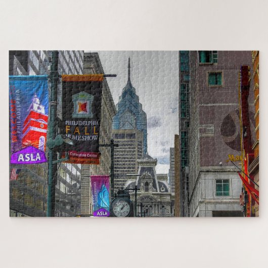 Szenen in Philadelphia Street. Jigsaw Puzzle (Horizontal)