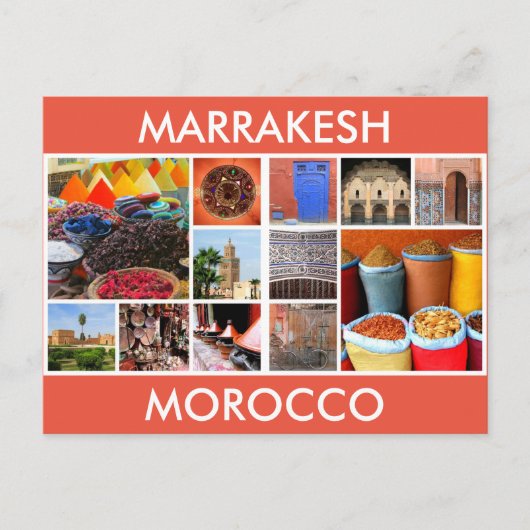 Szenen marrakesh morocco postkarte (Vorderseite)