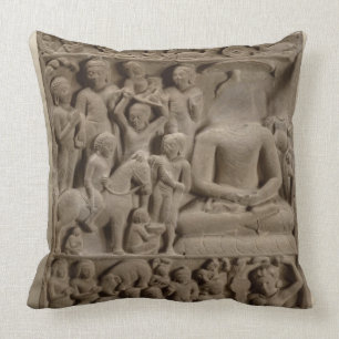 Szenen von Buddhas Leben, Sarnath, Uttar Pradesh Kissen